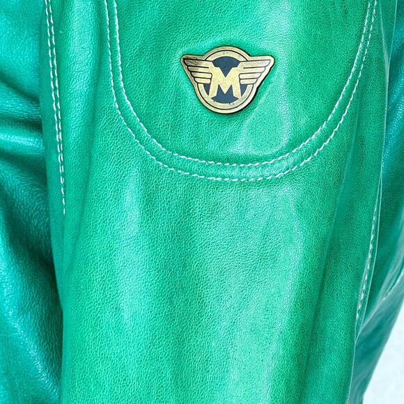 COPY - Matchless Biker Leather Jacket in British Green Size XS (44) - Picture 5 of 11